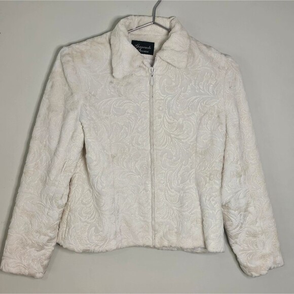 GIANCARLO FERRARI WHITE LONG SLEEVE JACKET. Size 8 - Picture 1 of 7